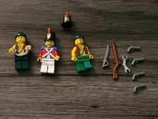  Three LEGO Minifigure Pirates And Soldier From Various Sets