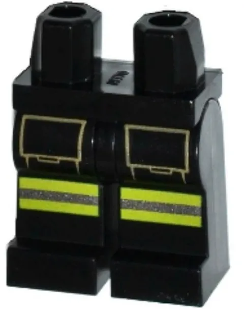 LEGO® 970c00pb0160 Hips and Legs with Lime and Silver Reflective Stripes