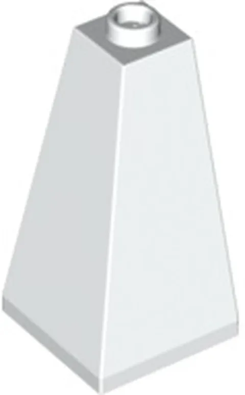 LEGO White Slope 75 2 x 2 x 3 Double Convex 3685 Used Genuine