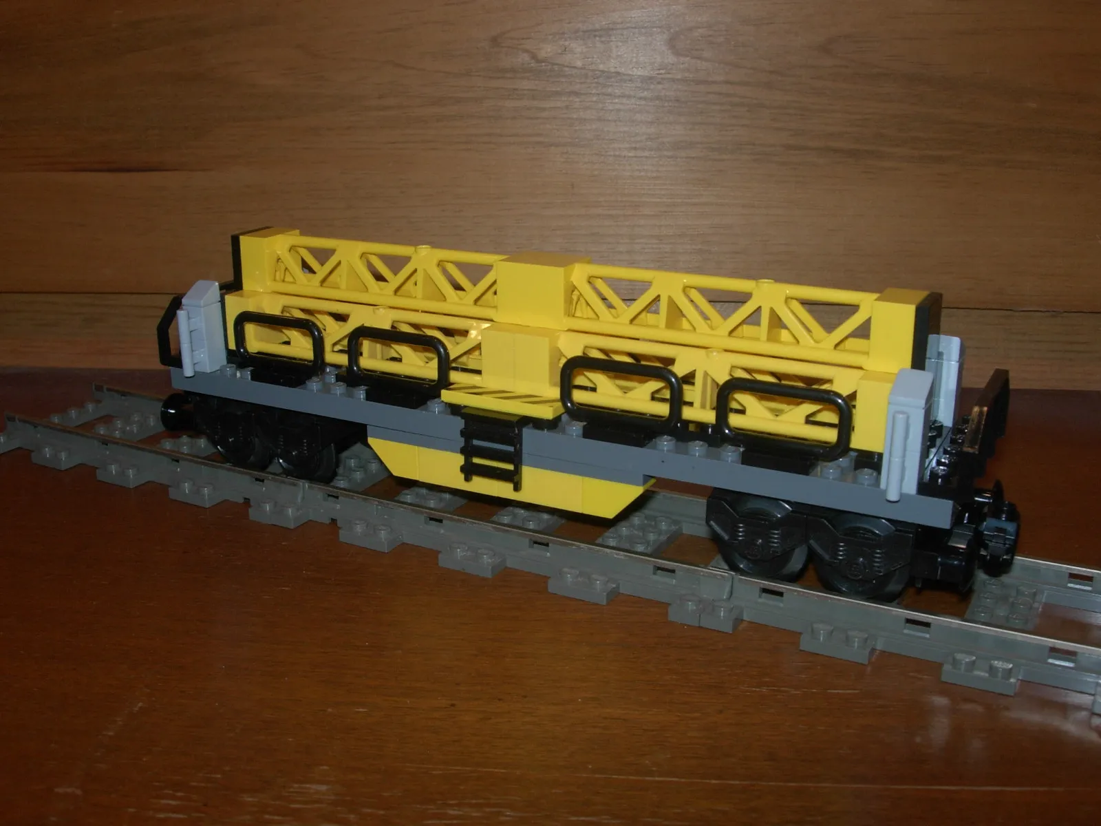 Lego Train Flatbed Car Custom City 9V RC Power Functions w/ 6 Girders 60052 7939