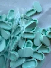 LEGO NEW-#1126-LIGHT AQUA -TILE, ROUND 1 X 2  OVAL-10 PIECES