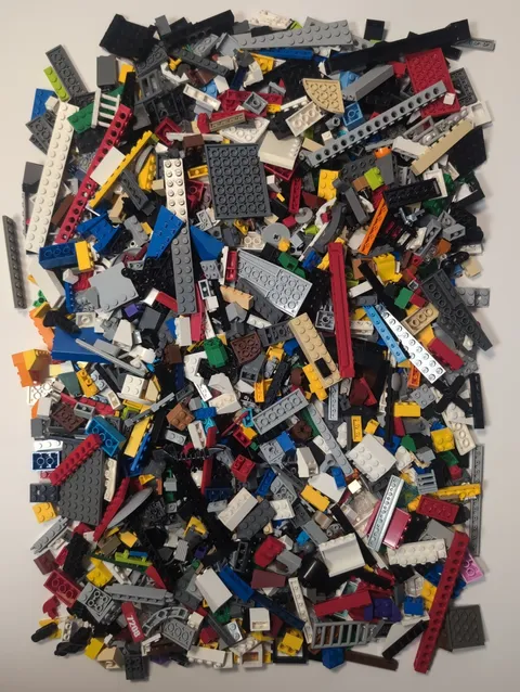 LEGO Bulk Lot 3 LBS Bricks Pieces Washed Sanitized Hand Sorted No Minifigures