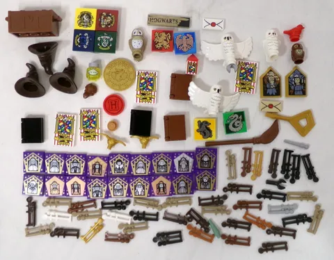 LEGO Harry Potter Accessories And Parts Lot Wands Owls Books wizard Cards