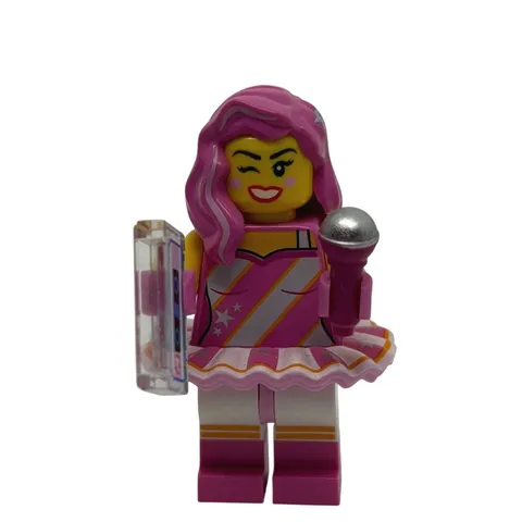LEGO Movie 2 Minifigure 71023 Candy Rapper with Microphone 1980s Cassette Tape