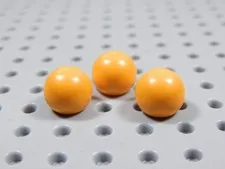 LEGO Lot of 3 Orange Technic Ball Joints BG