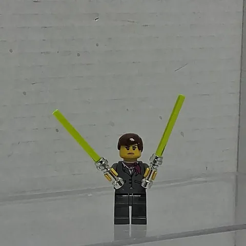 LEGO Banker Bank Minifigure City With Luke Skywalker's Light Sabers