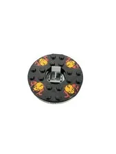 RARE Lego Black Ninjago Chokun Spinner With Orange Skulls
