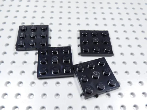 LEGO Lot of 4 Black 3x3 Plates BH