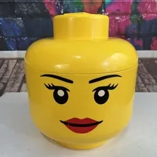 LEGO Iconic Storage Head Large Girl Smiley Face L Female Large CMF Lot Rare HTF 
