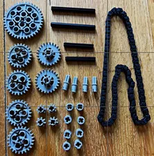 LEGO Technic 879 Gears Bulk Parts Lot 43pcs Gears Axles Pins Chain Links