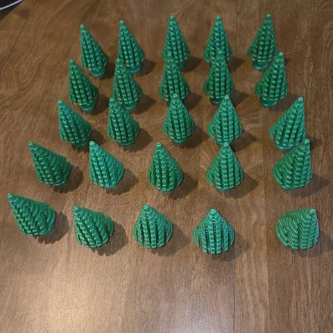 LEGO Lot 25 Green Pine Spruce Trees Forest Woods Country Large Pre-owned