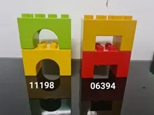 DUPLO LEGO Square Arched, Curved Arch, x4 11198, 0617