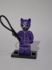 Cat Woman Custom- Lego Minifigure-Dc Superheroes Villan Red 80s Inspired Rare