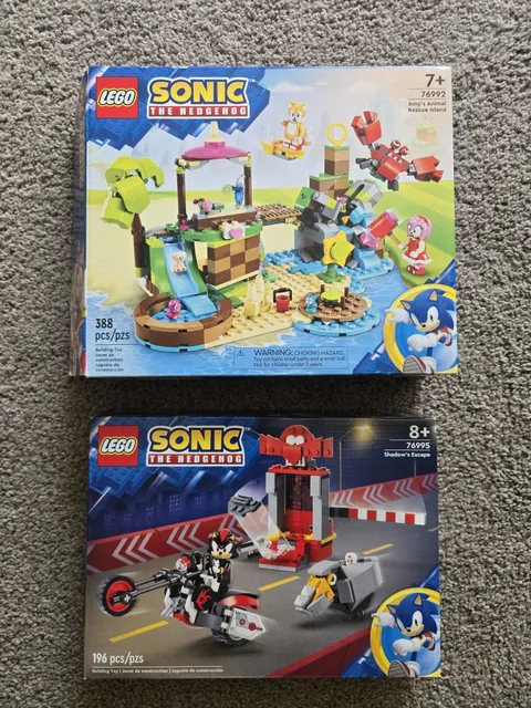 Empty Sonic The Hedgehog Lego Boxes Sets 76995 & 76992