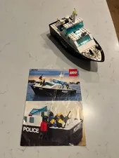 LEGO 4010 Boat Police Rescue Boat - 100% Complete with Instructions Vintage