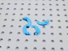 LEGO Lot of 4 Dark Azure Blue Hat Feathers w/ Pin Minifig BI
