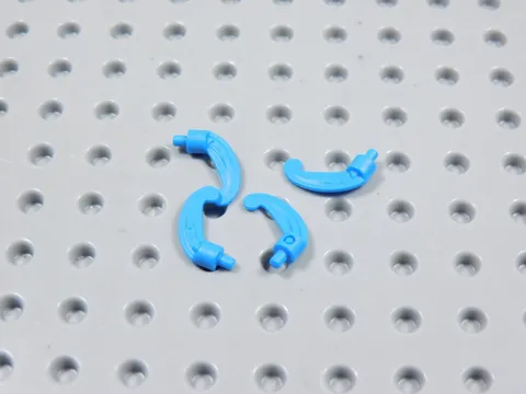 LEGO Lot of 4 Dark Azure Blue Hat Feathers w/ Pin Minifig BI