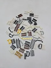Lot of Lego #33303 Brown White Fence 1X4 Column Police Blockade Picket Pieces