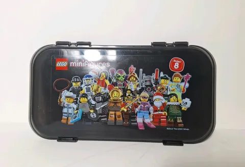 Lego MiniFigures Series 8 Storage Case 2012 Black Plastic Carrying Container 