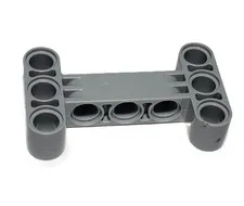 Lego Part 14720 Technic Liftarm Modified H-Shape Thick 3x5 Perpendicular Gray