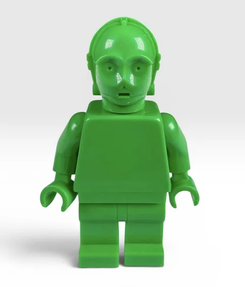 OFFICIAL LEGO - Star Wars C-3PO - Bright Green Monochrome Prototype Minifigure