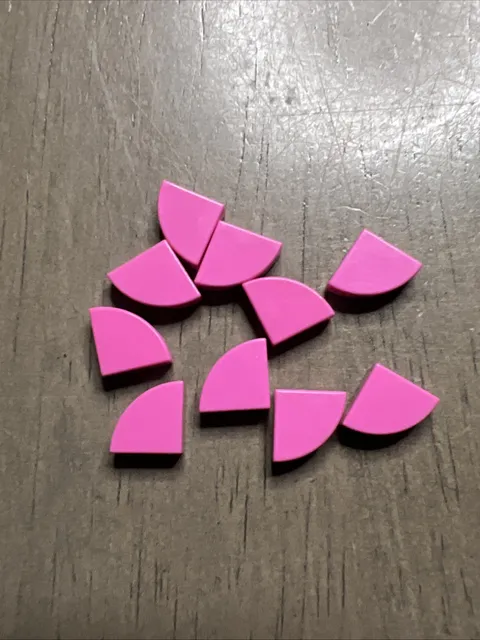 LEGO 25269 Dark Pink Tile Round 1 x 1 Quarter 10 Pieces