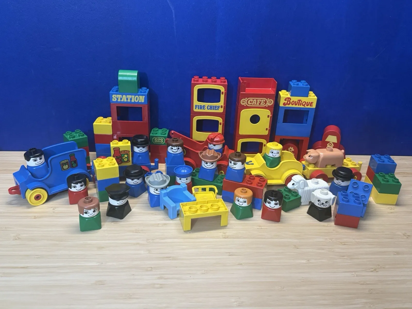 LEGO DUPLO Mixed Lot of Figures, Animals, Vehicles & Blocks - Vintage