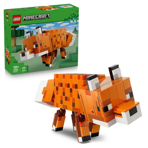 LEGO Minecraft The Fox Toy - 3D Puzzle Animal Figure with Accessories - DIY Gami