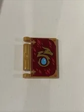 Lego Elves Book Cover w/Golden Dragon Head / Red Diamonds #24093pb006