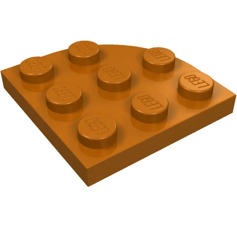 10x LEGO® Part 30357 - Plate, Round Corner 3 x 3