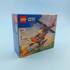 LEGO City Fire Rescue Helicopter 60411 85 Pieces Minifigures Included New in Box
