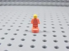 LEGO Coral Pink w/ Yellow Head Statuette Trophy Statue Minifig BS