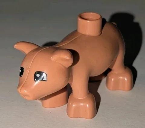 Lego DUPLO Pig W/ Black Eyes Zoo Farm Animal Piece Minifig Minifigure Figure Fig