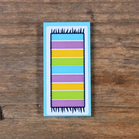 LEGO Friends Tile 2 x 4 Striped Floor Mat Pattern Sticker 87079pb1013