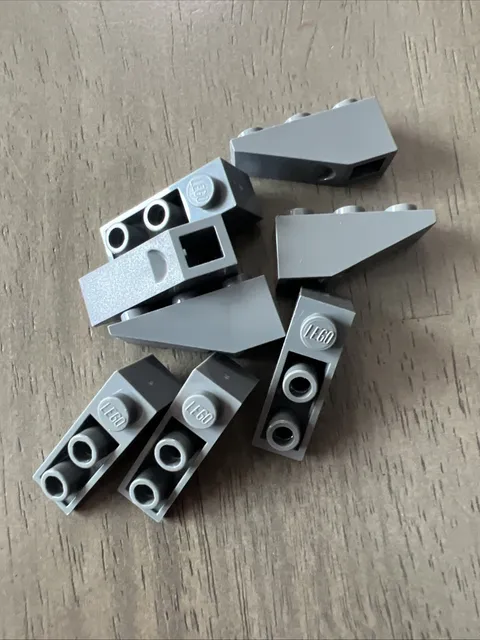 LEGO 4287 Dark Bluish Gray Slope, Inverted 33 3 x 1 - 8 Pieces