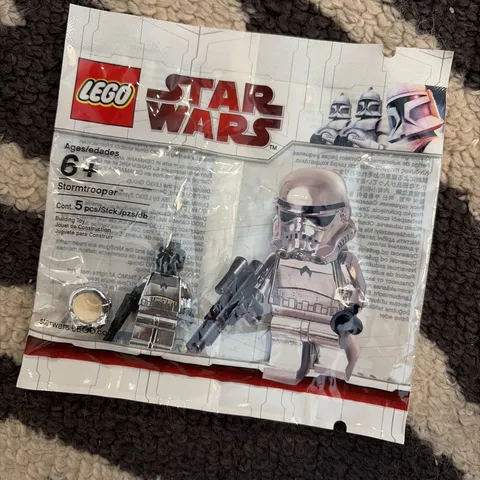 Star Wars LEGO Stormtrooper rare minifigure  minifig Chrome New Sealed free ship