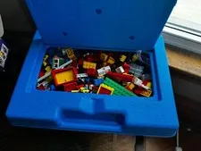 1980’s Lego Collection In Vintage Tote