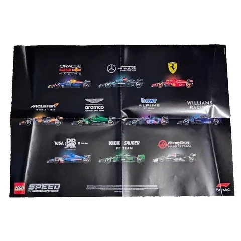Lego Poster SPEED CHAMPIONS F1 Poster 2025, Formula 1 Race Cars 6567509