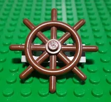 Reddish Brown Lego Part 4790B 4790 52395 Boat Ship's Wheel with Slotted Pin