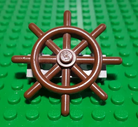 Reddish Brown Lego Part 4790B 4790 52395 Boat Ship's Wheel with Slotted Pin