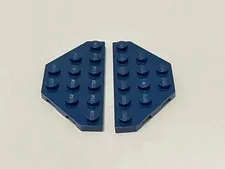 Lego 2419 Navy Blue Replacement Add-on Pieces Parts Lot of 2
