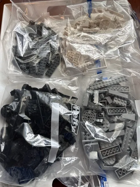 LEGO Parts Lot 1.6 LB Black Gray White Bricks Plates Technic Specialty Pieces