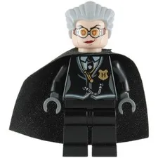 Lego Madam Rolanda Hooch Minifigure 4737 Black Outfit Starched Cape New