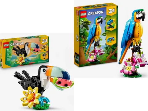 New Set of 2 Lego Creator 3 in 1 Exotic Birds~ Tropical Toucan & Exotic Parrot