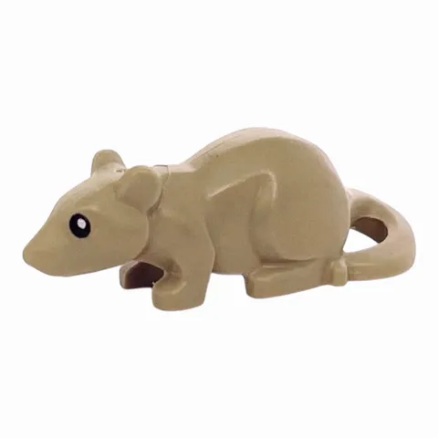 LEGO Dark Tan Rat / Mouse with Black Eyes