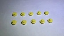 Lego Lot Of 10 Cool Yellow Round 1x1 Plates Plate New City