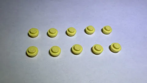 Lego Lot Of 10 Cool Yellow Round 1x1 Plates Plate New City