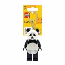 LEGO Iconic Panda Suit Guy Minifigure key Light (keyring key chain) LED Lite
