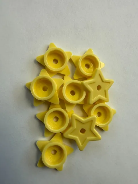 LEGO - NEW- #11609-BRIGHT LIGHT YELLOW-STAR W/ STUD HOLDER-1 (ONE)PIECE