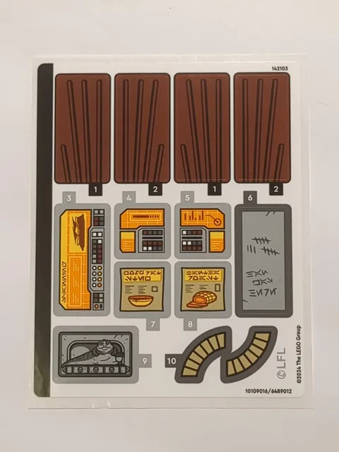NO BRICKS! LEGO 75397 Star WarsUCS Jabba's Sail Barge Sticker Sheet - Genuine